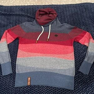 Naketano Stripe Cowl Neck Sweater